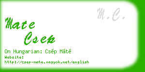 mate csep business card