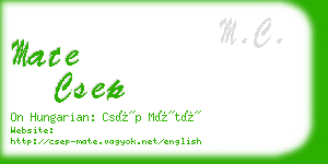 mate csep business card